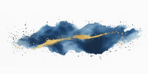 Blue and Yellow Paint Splatter
