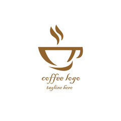coffee cup icon logo design