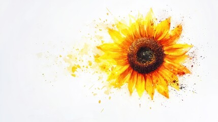 Watercolor style of Yellow sunflower background,abstract sunflower floral seamless pattern for rustic wedding design, thanksgiving decoration, scrapbooking,Elements,hand drawn illustration.