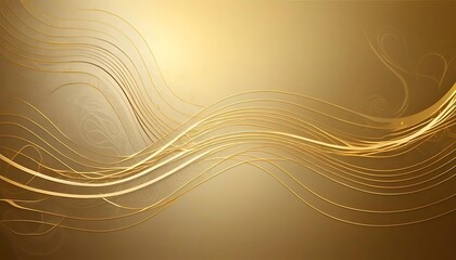 Fototapeta premium Golden Waves Abstract Background Design