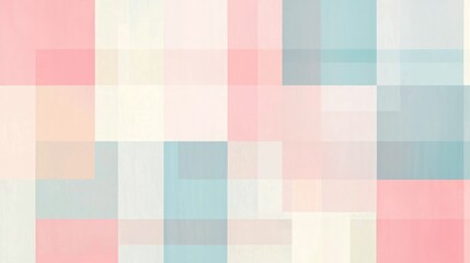 Abstract Pastel Geometric Color Block Design