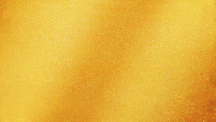 Gold wall texture background. Yellow shiny gold foil paint on wall sheet with gloss light reflection, vibrant golden paper luxury wallpaper