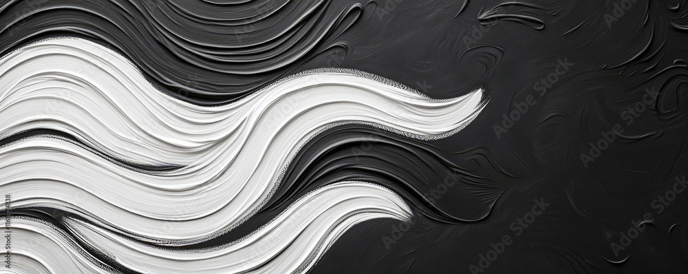 Aufkleber Chalkboard abstract background idea. Abstract design featuring flowing lines and textures in monochrome shades.