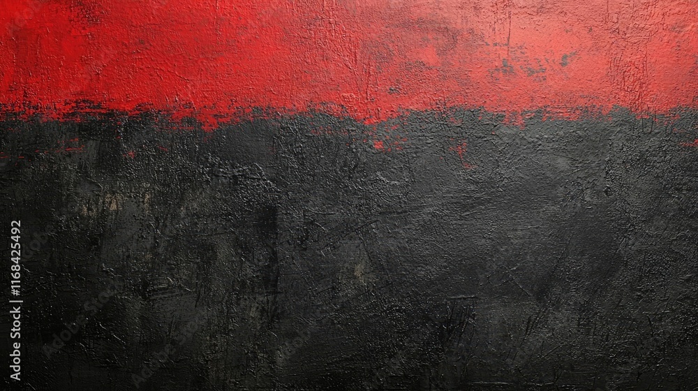 Poster grungy abstract background idea. a striking abstract artwork featuring vibrant red and deep black te