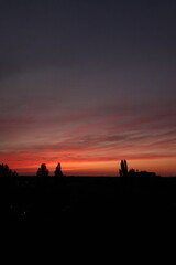 Fototapeta premium Rose sunset and colorful clouds