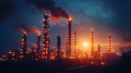 Fototapeta premium Oil and gas price charts rising. Petrochemical industry concept for trading and production growth. 