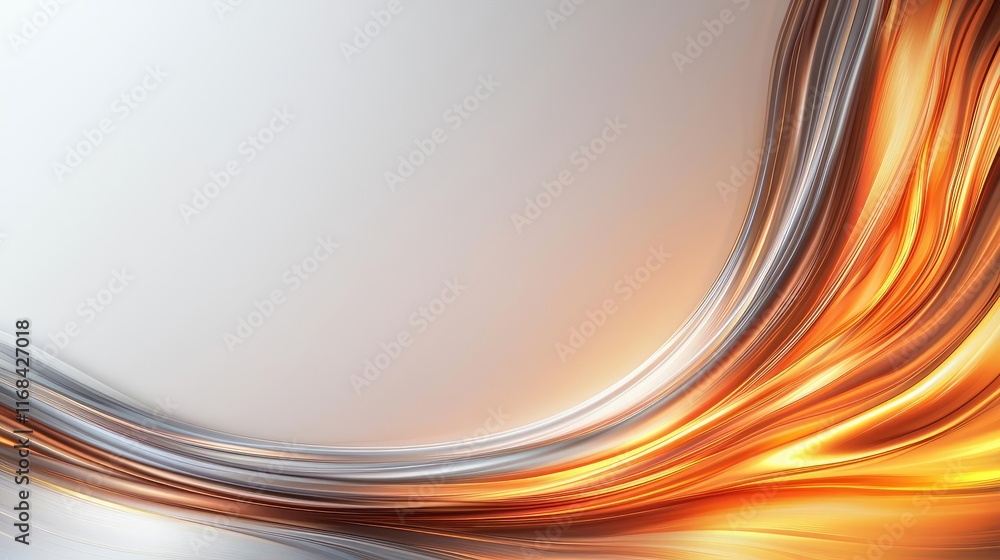 Poster Burst abstract background concept. Elegant abstract curves in warm tones creating a flowing artistic visual effect.