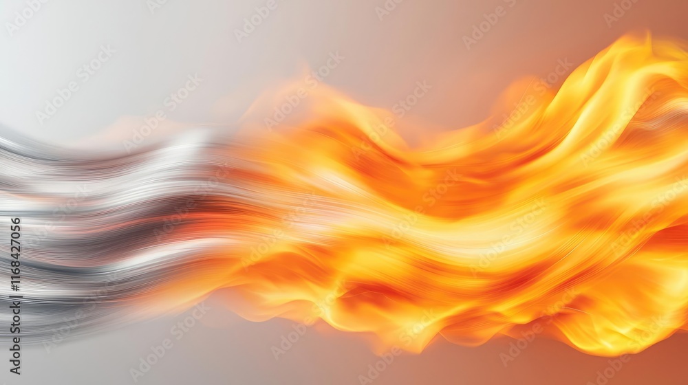 Poster Burst abstract background concept. Abstract fire and smoke swirl creating dynamic movement and energy in vibrant colors.