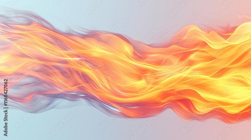 Poster Burst abstract background concept. Dynamic and colorful abstract representation of fire flowing through space.