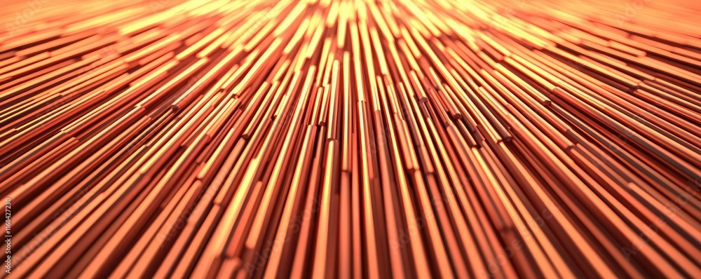 Poster burst abstract background concept. abstract close-up of copper lines showcasing modern industrial de