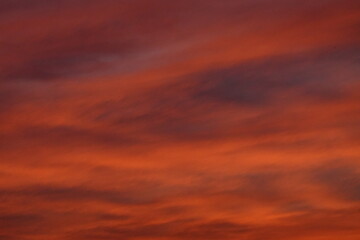 Obraz premium Rose sunset and colorful clouds