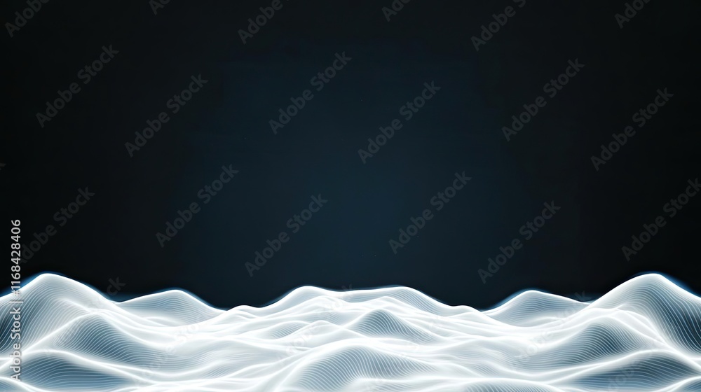 Aufkleber Chalkboard abstract background idea. Abstract light waves create a serene and modern visual effect on a dark background.