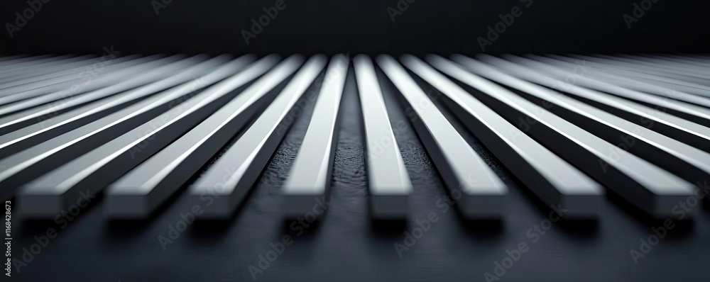 Poster Grid abstract background idea. Close-up view of parallel lines forming a modern, minimalist pattern on a surface.