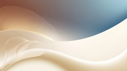 Fototapeta premium 3-D, Symbolic abstract blue background with waves, blur background for wallpaper