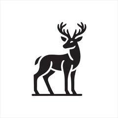 Obraz premium deer silhouette vector
