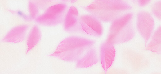 Obraz premium Blurred pink leaves creating a warm-toned abstract botanical texture.