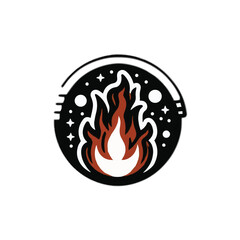Fire icon vector symbol design art illustration