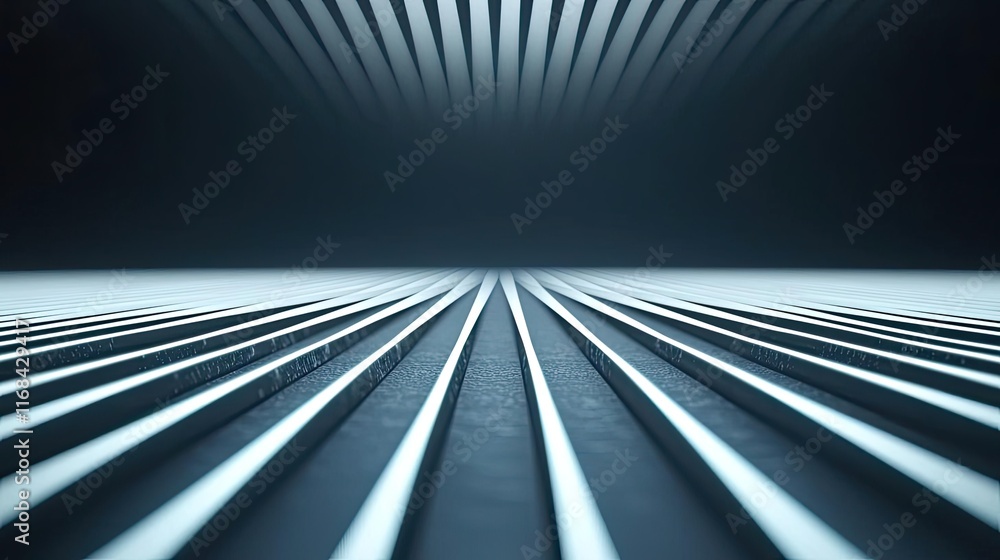 Poster Grid abstract background idea. Abstract view of glowing lines converging in an infinite space with a futuristic feel.
