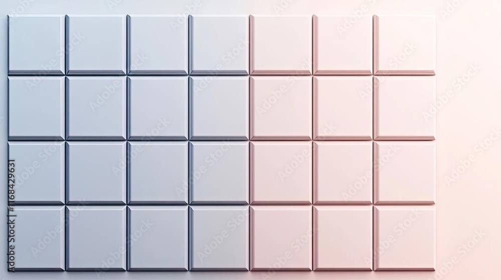 Aufkleber Grid abstract background idea. Abstract pattern with geometric tiles in a gradient of cool and warm tones.