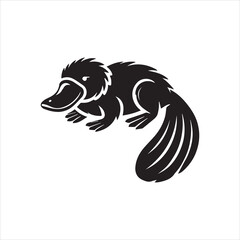 Monochrome Platypus vector