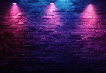 Neon-lit brick wall background. (6)