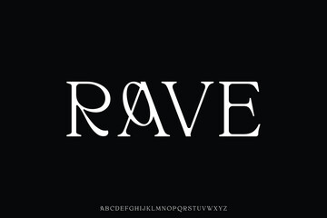 Unique elegant decorative alphabet display font vector vintage style