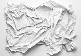 Obraz premium Abstract crumpled white paper texture.