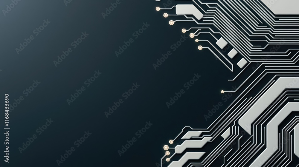 Aufkleber Chalkboard abstract background idea. Abstract view of a modern circuit board with intricate line patterns and dark background.