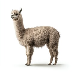 Obraz premium Llama on White Background