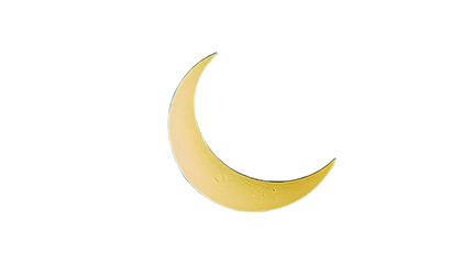 A serene crescent moon glowing brightly against a soft, solid blue background, symbolizing the start of Ramadan