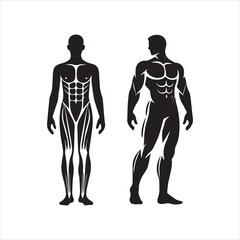 Fototapeta premium silhouette of a person in a swimsuit