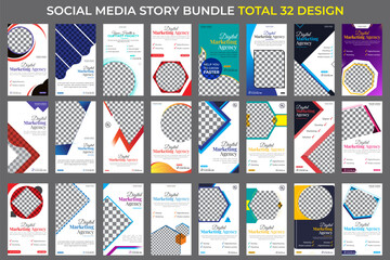 Digital marketing social media story business webinar for social media post, business post or stories banner template geometric shape design for attractive abstract elements post background space