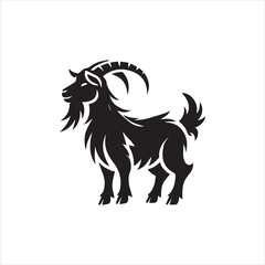 goat silhouette vector illustration