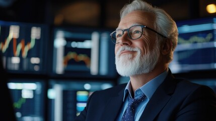 A Seasoned Analyst in a Modern Trading Room
