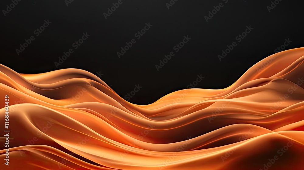 Poster chalkboard abstract background idea. abstract waves of warm orange tones flowing smoothly against a 