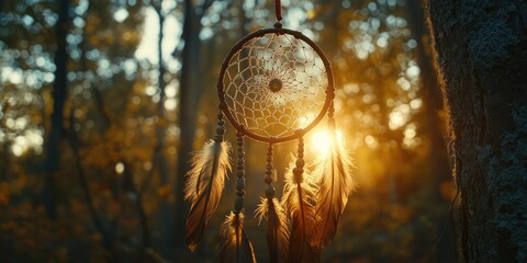 Peaceful Dreamcatcher at Sunset