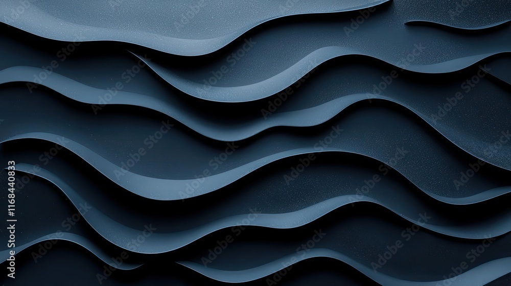 Aufkleber Chalkboard abstract background idea. Abstract wave patterns in dark tones creating a modern, textured background.
