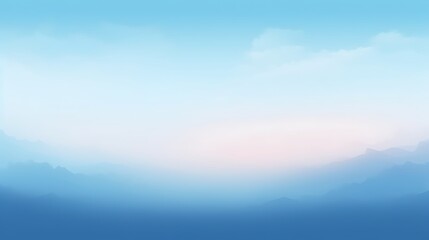 Fototapeta premium Serene Blue Mountains Under a Hazy Sky