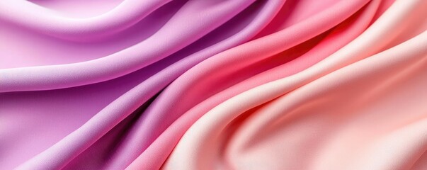 Obraz premium Velvet abstract background concept. Elegant flowing silk fabric in soft pink and purple shades, showcasing luxury and texture.