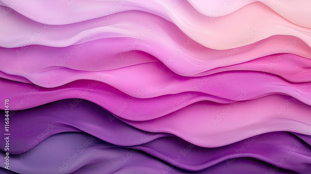 Poster Velvet abstract background concept. Abstract waves of pink and purple blend seamlessly, creating a soothing visual experience.