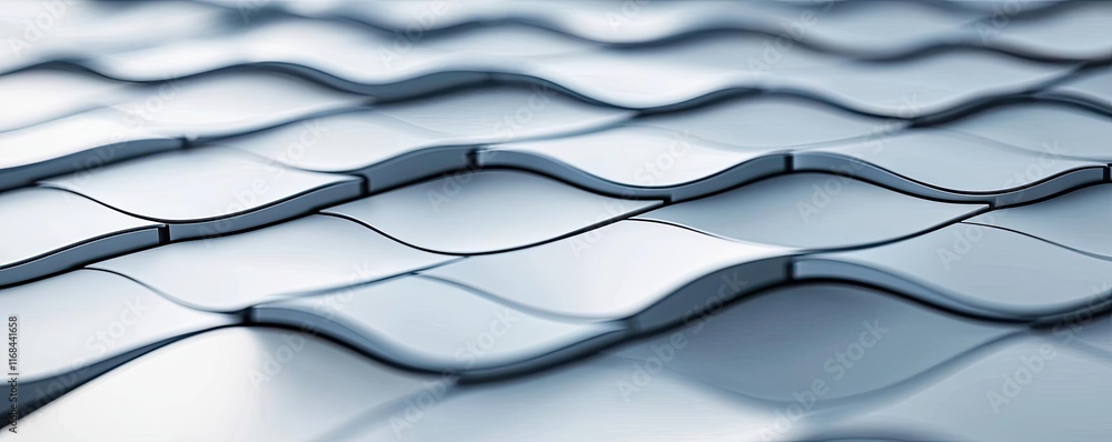 Poster grid abstract background idea. detailed close-up of a modern metal roofing pattern showcasing its sl