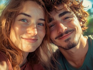 Fototapeta premium Couple's Outdoor Adventure