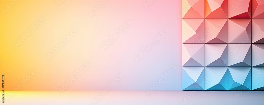 Poster Grid abstract background idea. Abstract geometric patterns with soft gradient colors for creative design work.