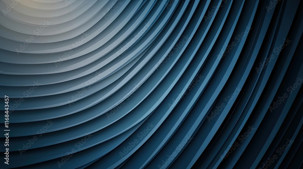 Poster Grid abstract background idea. Abstract waves create a dynamic and modern visual effect in deep blue tones.