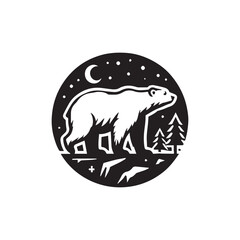 Polar Bear icon vector symbol design art illustration