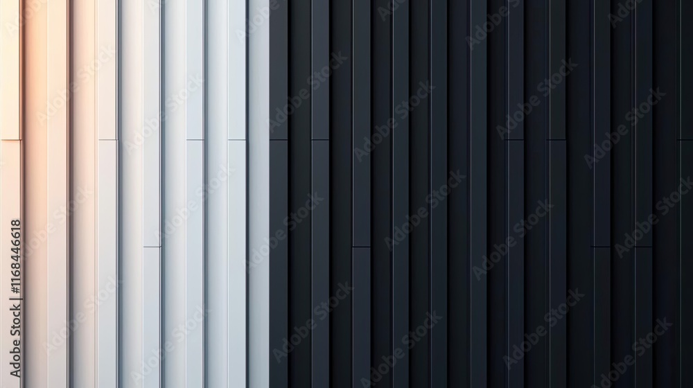 Poster grid abstract background idea. modern facade with a blend of black, white, and gray lines in an urba