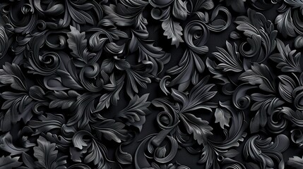 charcoal black seamless pattern wallpaper