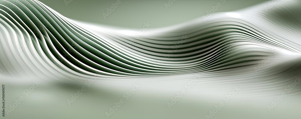 Poster Grid abstract background idea. Abstract wave patterns in calming green tones create a serene, modern atmosphere.