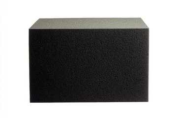 A distinct black foam block with a textured surface stands out in the image. Ideal for soundproofing. It serves various purposes in design and construction. Generative AI