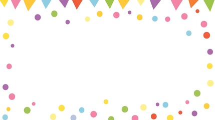 Colorful Party Banner with Scattered Circles Design